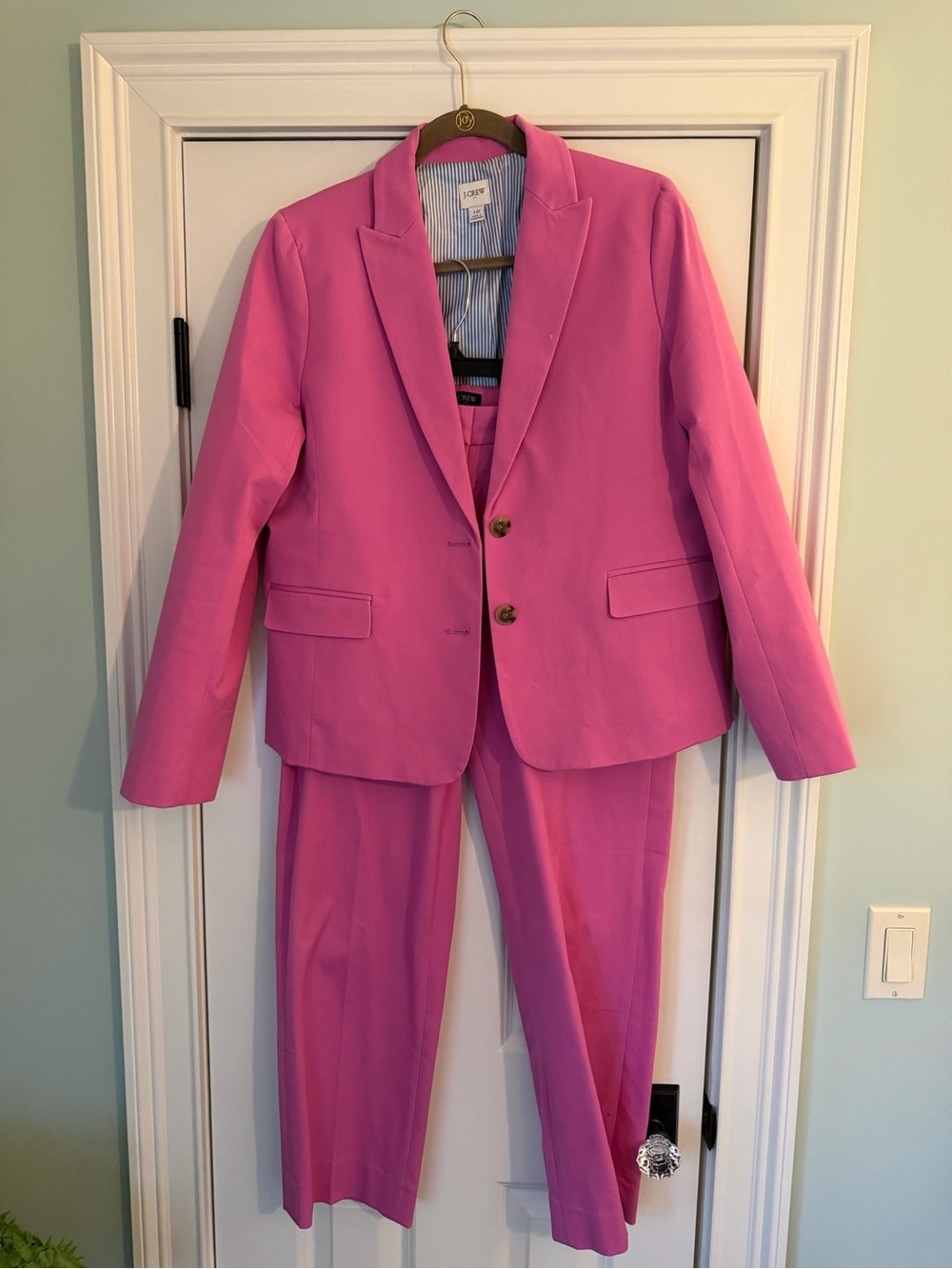 J. Crew Pink Women's Two-Piece Suit Kallie Size 10